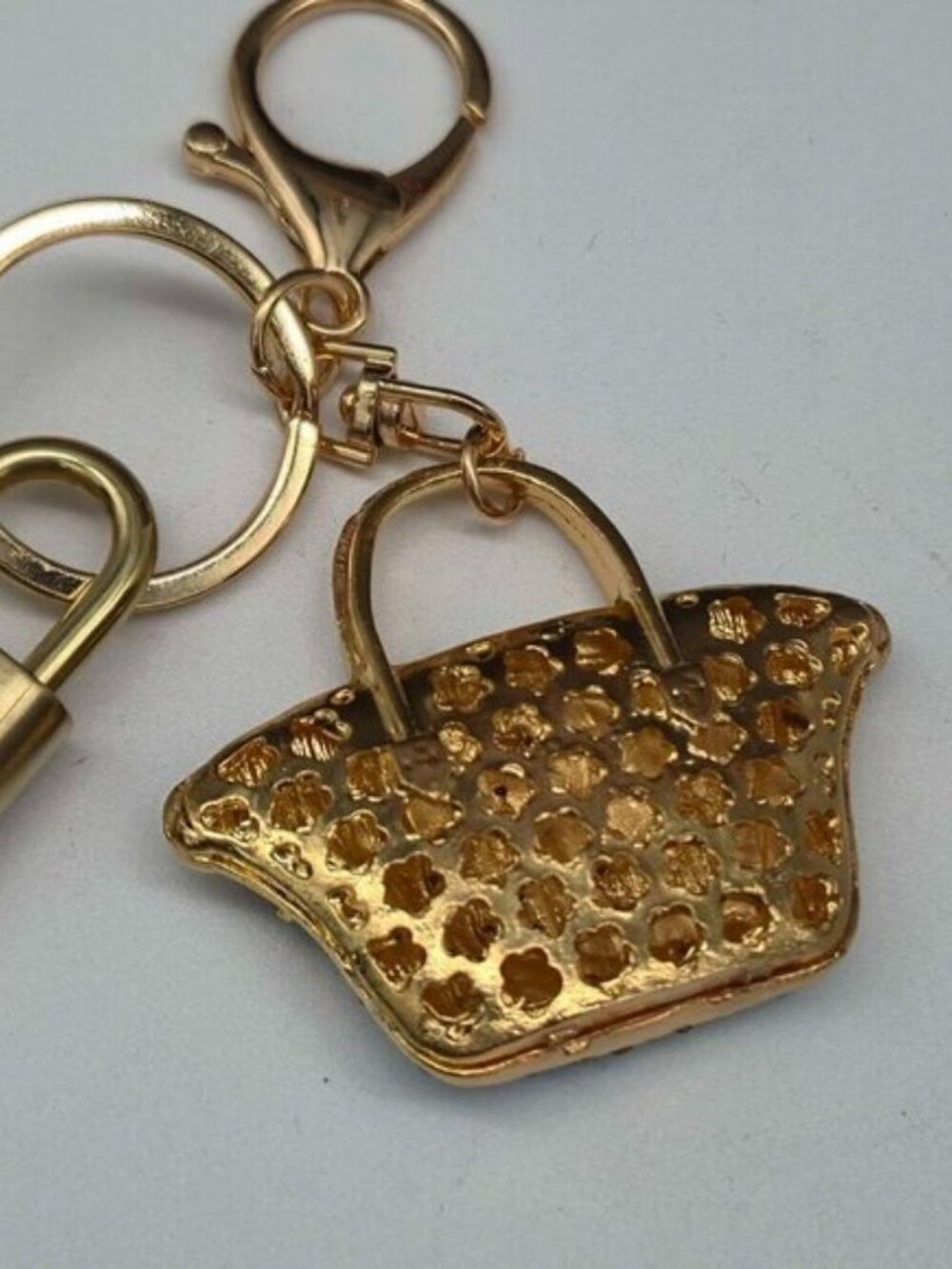 Louis Vuitton Gold Padlock 🔒 Key Set Authentic LV w/ Unbranded Bag Keychain - Picture 5 of 9